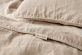 Dream drape oatmeal washed cotton bedding fabric detail