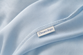 Dream drape glacier blue lyocell cooling bedding fabric detail