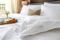 Dream drape white cotton sateen hotel bedding lifestyle image
