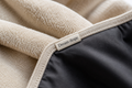 Dream drape cream chenille blackout curtain fabric detail