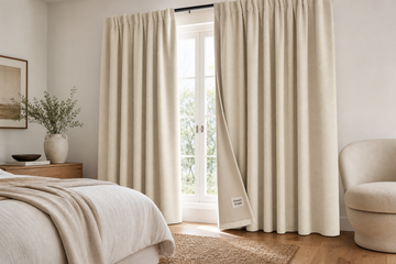Dream drape cream chenille blackout curtain hero image