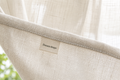 Dream drape ivory linen-look sheer curtain fabric detail