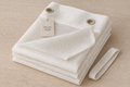 Dream drape ivory linen-look sheer curtain folded product image