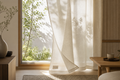 Dream drape ivory linen-look sheer curtain lifestyle image