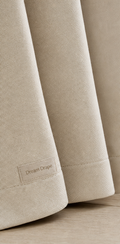 Dream drape Blackout Curtains detail with logo
