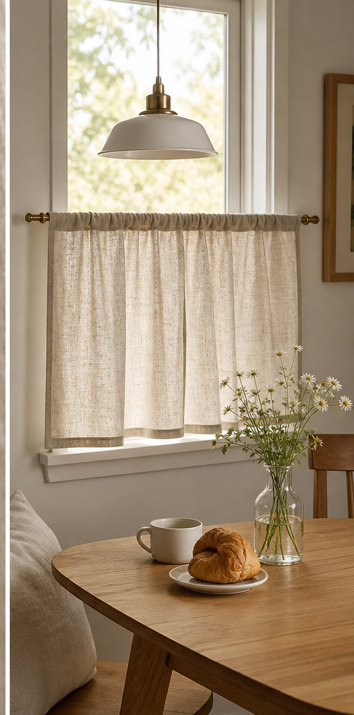 Dream drape Linen Cafe Curtains lifestyle scene
