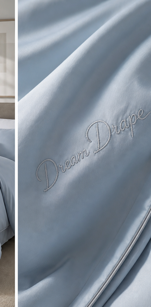 Dream drape Tencel Summer Bedding detail with logo